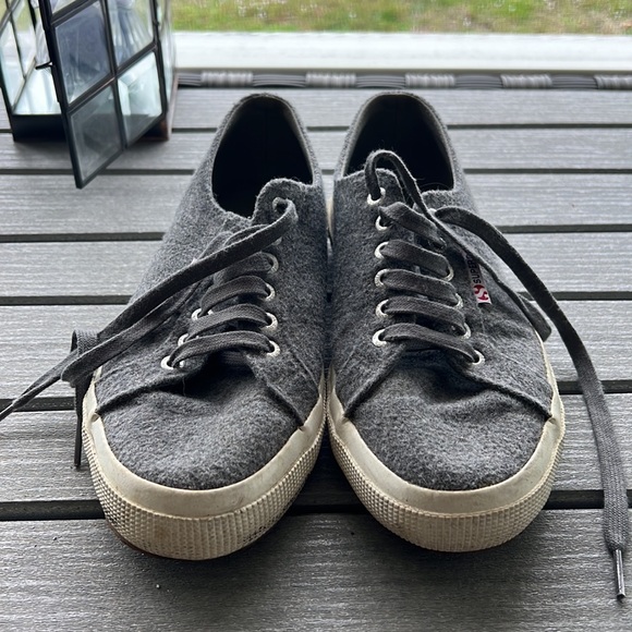 Women’s Superga Charcoal Grey wool blend sneakers size 9. Exc pre-worn cond. - Picture 8 of 12